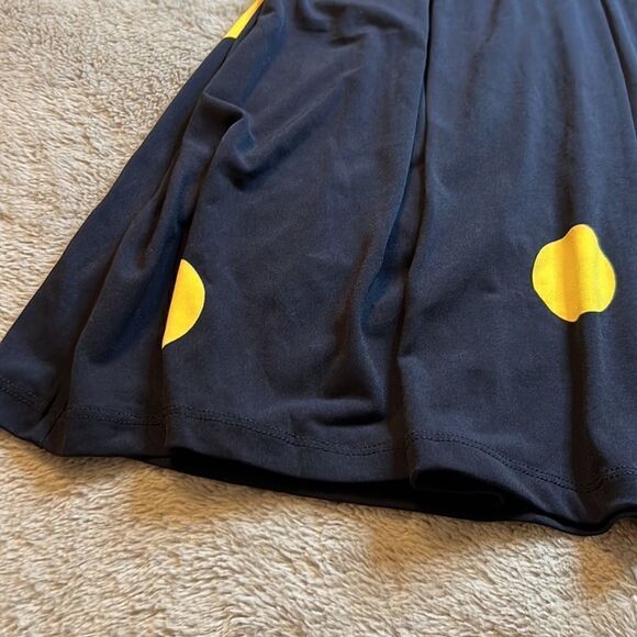 LulaRoe Navy with Yellow Polka Dots Full Pleated Skirt - Size XS - Picture 4 of 8